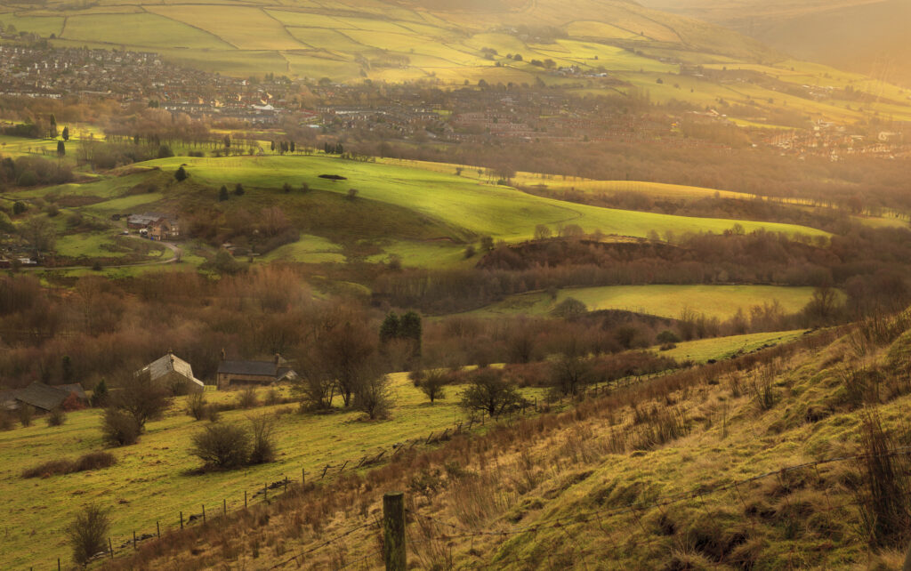 A beautiful morning in the Peak District, North West England.