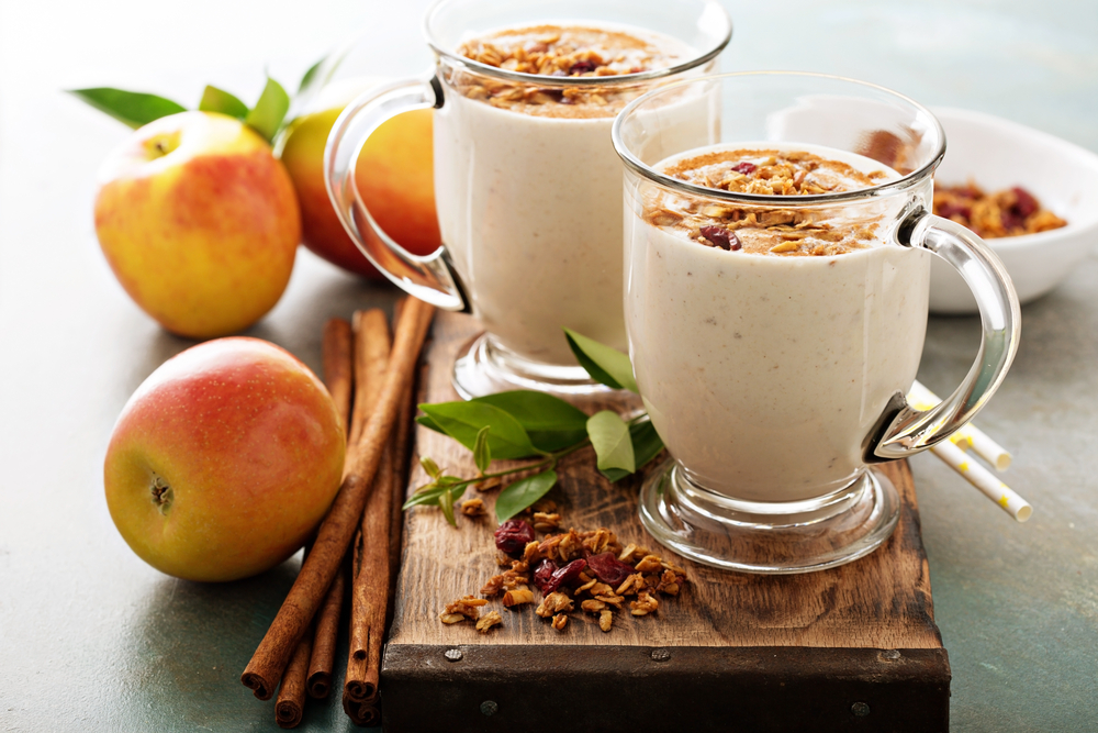 Apple pie smoothies, helps to keep the office colds and flus at bay this autumn.
