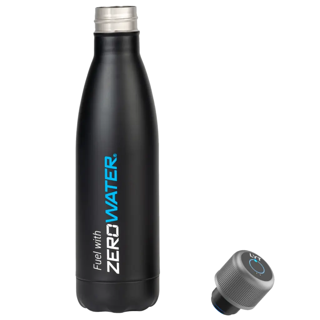 ZeroWater supply stainless steel bottles with UV-C caps