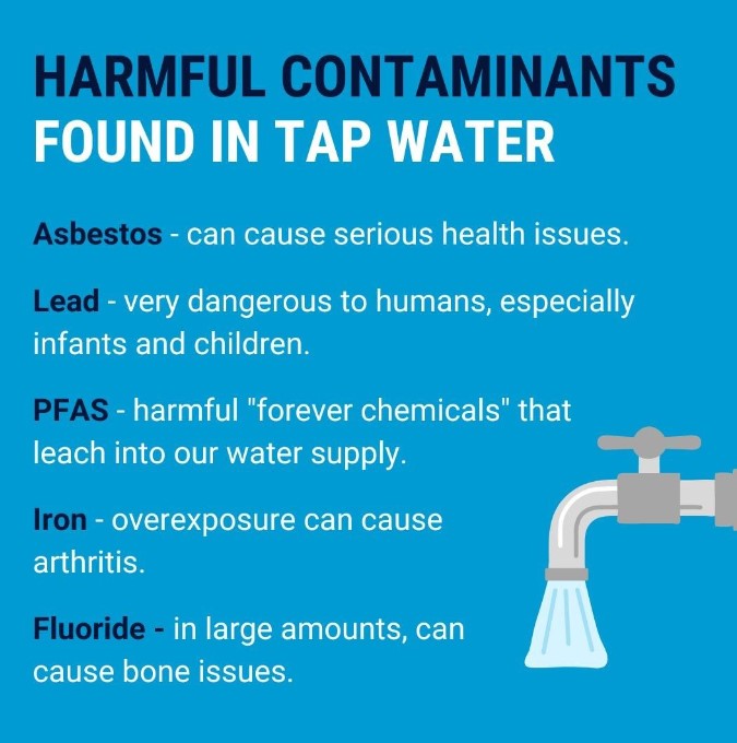 Harmfull Contaminants found in tap water.